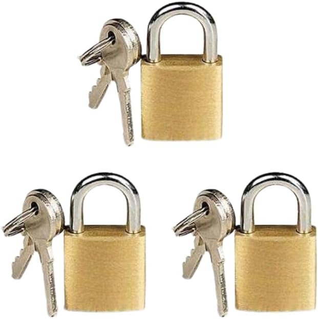 3 Suitcase Padlocks 20MM LND Gifts