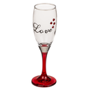Champagne Glasses with Hearts & Love Design – Set of 2