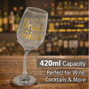 Drunk Again Leaning Wine Glass 420ml