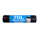 Refuse Sacks - 70 Litre Black Bin Bags