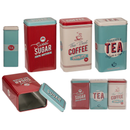 Tea Coffee Sugar Tins Retro
