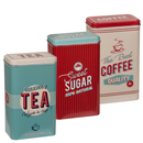 Tea Coffee Sugar Tins Retro