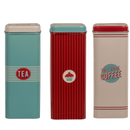 Tea Coffee Sugar Tins Retro