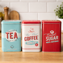 Tea Coffee Sugar Tins Retro