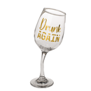 Drunk Again Leaning Wine Glass 420ml