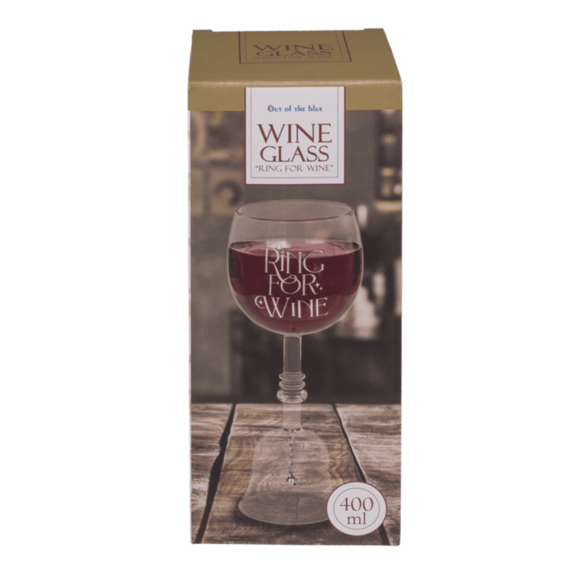 Novelty Wine Glass with Ring Bell