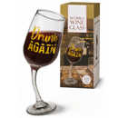 Drunk Again Leaning Wine Glass 420ml
