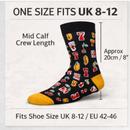 Slot Machine Socks 8-12 UK