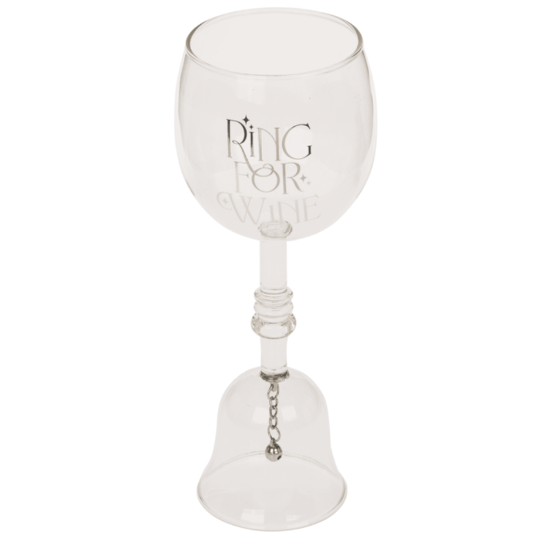 Novelty Wine Glass with Ring Bell