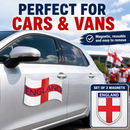 England Car Magnets Set of 2, St George Flag Magnetic Car Stickers for Cars, Vans, Fridges & Lockers