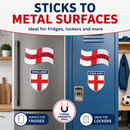 England Car Magnets Set of 2, St George Flag Magnetic Car Stickers for Cars, Vans, Fridges & Lockers