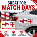England Car Magnets Set of 2, St George Flag Magnetic Car Stickers for Cars, Vans, Fridges & Lockers