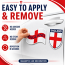 England Car Magnets Set of 2, St George Flag Magnetic Car Stickers for Cars, Vans, Fridges & Lockers