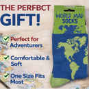 World Map Socks 3.5-8 UK