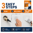 Plasterboard Wall Repair Patch 4 Pack 10x10cm