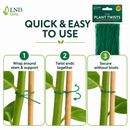 15cm Green Plant Twist Ties – 100 or 200 Pack