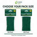 15cm Green Plant Twist Ties – 100 or 200 Pack