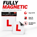 Magnetic L Plates 2 Pack Fully Magnetic Learner Driver Car Signs 18x18cm