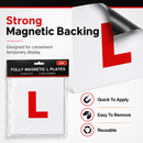 Magnetic L Plates 2 Pack Fully Magnetic Learner Driver Car Signs 18x18cm