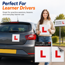 Magnetic L Plates 2 Pack Fully Magnetic Learner Driver Car Signs 18x18cm