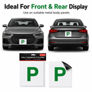 Magnetic P Plates 2 Pack Fully Magnetic New Driver Car Pass Signs 18x18cm