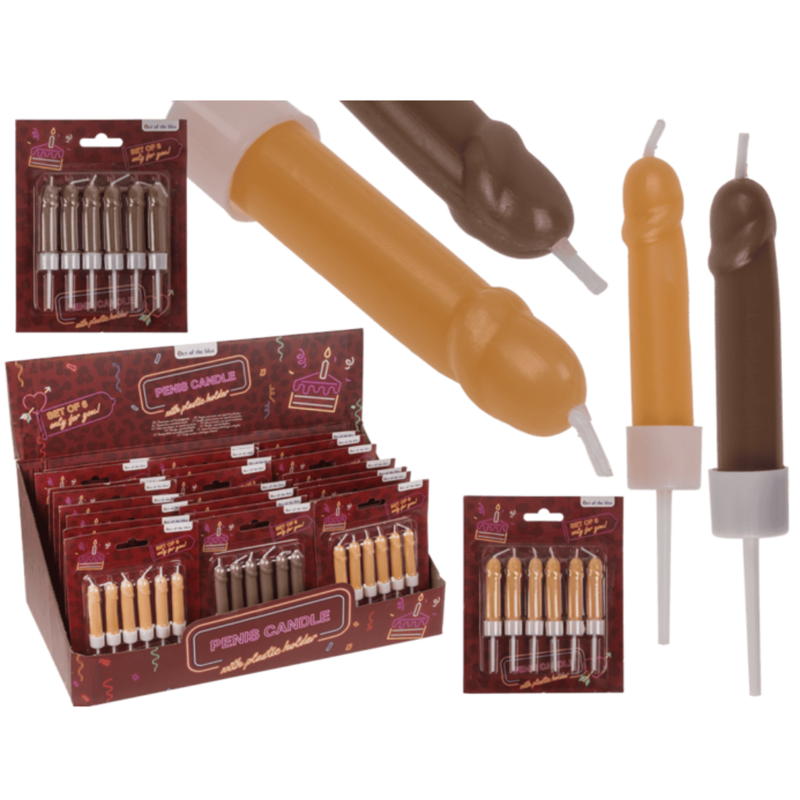6 Novelty Penis Candles