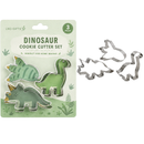 Dinosaur Cookie Cutters Set of 3 – Stainless Steel Baking Shapes