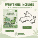 Dinosaur Cookie Cutters Set of 3 – Stainless Steel Baking Shapes