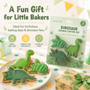 Dinosaur Cookie Cutters Set of 3 – Stainless Steel Baking Shapes