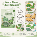 Dinosaur Cookie Cutters Set of 3 – Stainless Steel Baking Shapes
