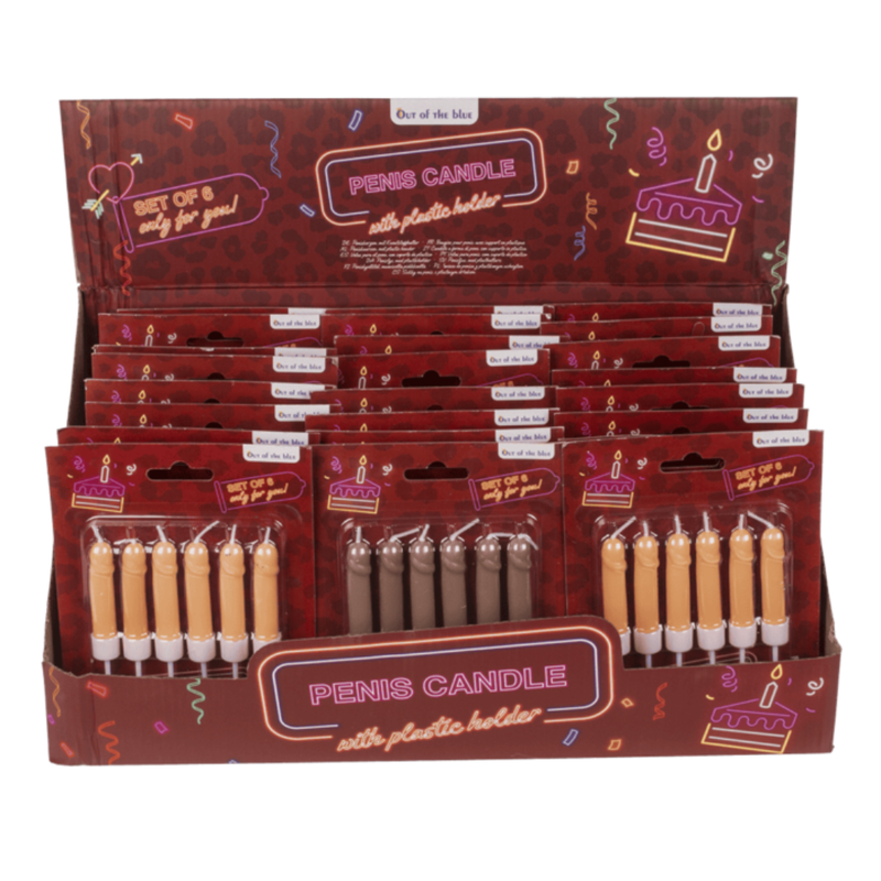 6 Novelty Penis Candles
