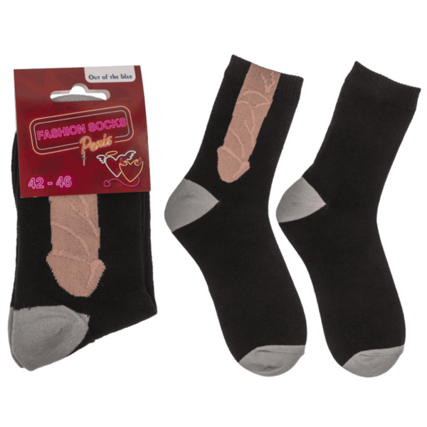 Men's Black Penis Socks