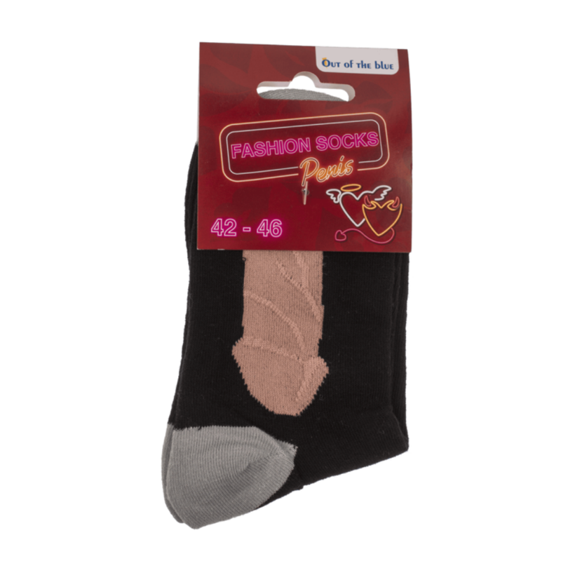 Men's Black Penis Socks