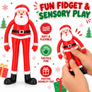 Stretch Santa Toy - Kids Christmas Stocking Filler & Festive Fidget Toy
