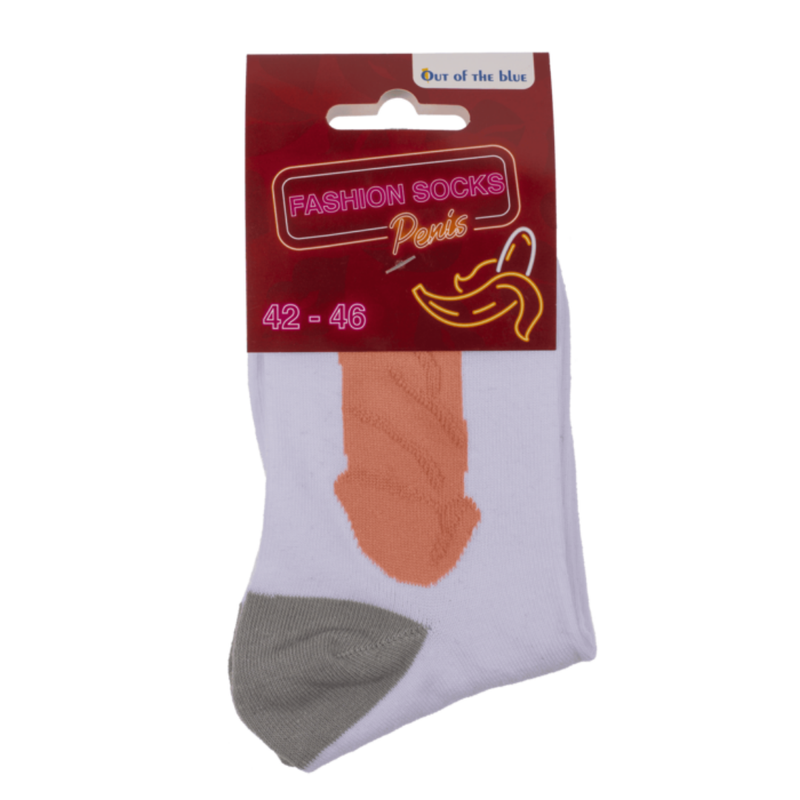 Men's White Penis Socks