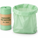 Mini Compostable Food Waste Bags – Small Kitchen Bin Liners 30 x 34cm