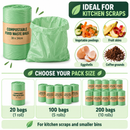 Mini Compostable Food Waste Bags – Small Kitchen Bin Liners 30 x 34cm