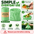 Mini Compostable Food Waste Bags – Small Kitchen Bin Liners 30 x 34cm