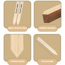 24 Wooden Plant Labels