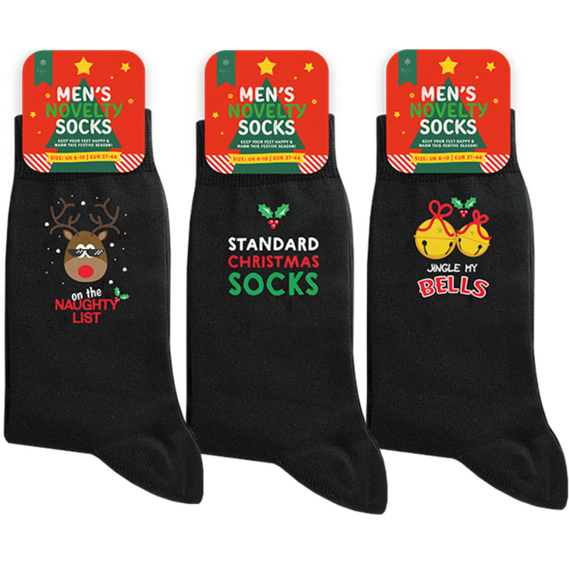 Men's Christmas Socks Pack Of 3