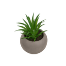 3 Artificial Succulents In Cement Pots