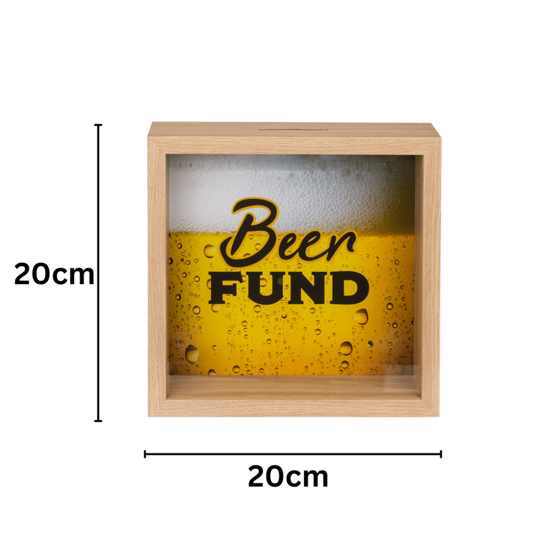 Beer Fund Wooden Money Saving Box