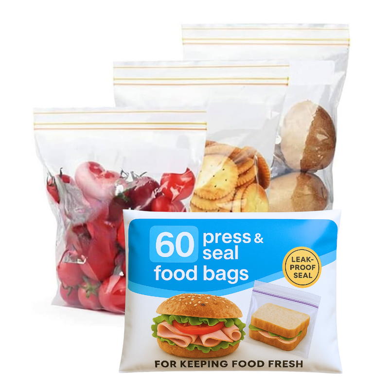 Press and Seal Food Bags