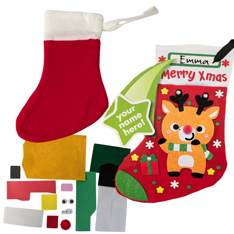 Hobby Kraft Storybook outlet Felt Christmas Stocking Kit Lot of 2 #9223 #9214 NOS