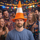 Traffic Cone Orange Hat