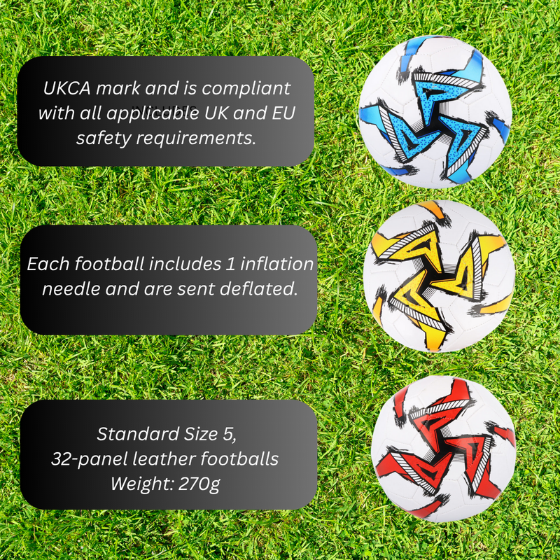 Leather Size 5 Footballs With Inflating Needles