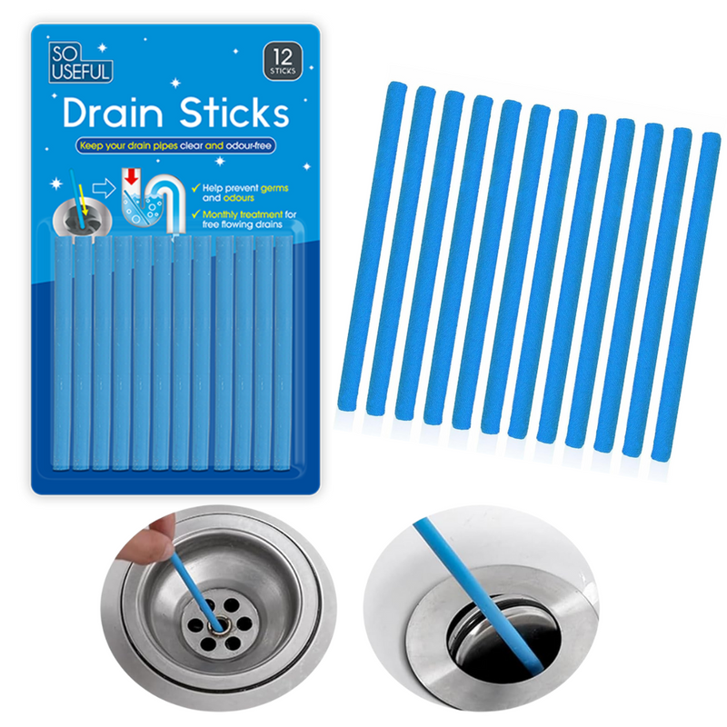 12 Pcs Drain Sticks