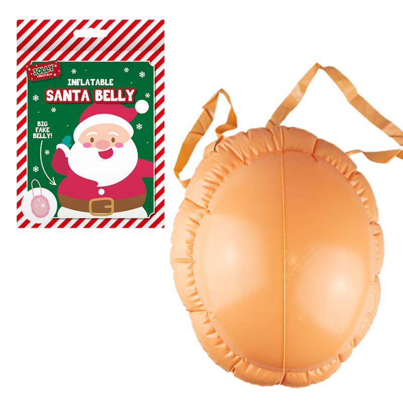 Fun World Santa Claus Belly Costume Accessory – Red Polyester – Standard Adult Size