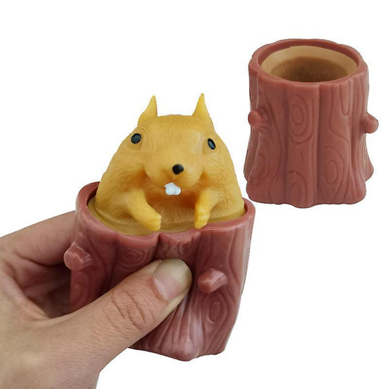 Pop Up Squirrel Relief Fidget Toy