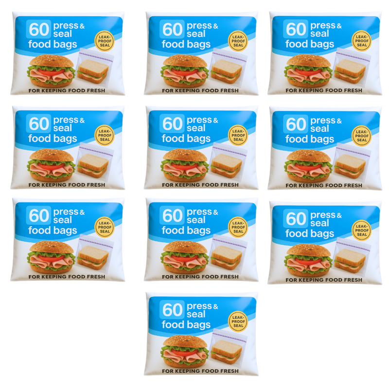 Press and Seal Food Bags